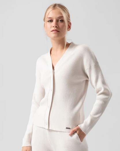 Conjunto de Punto con Jersey Abotonado y Pantalón para Mujer