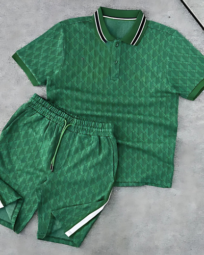 Conjunto Veraniego de Camiseta Manga Corta y Short para Hombre