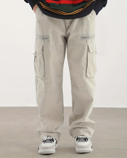 Pantalón Cargo con Cintura de Cordón Ajustable Para Hombre