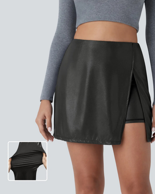 Falda Corta con Short y Bolsillo Interno