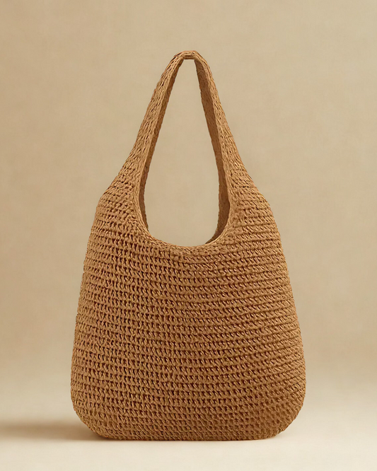 Bolso tejido de punto estilo boho