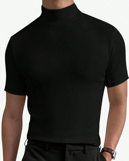 Camiseta de Hombre con Cuello y Corte Entallado