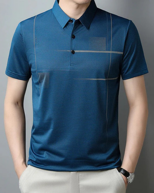 Camiseta de Solapa Holgada con Tejido Fresco y Transpirable para Hombre