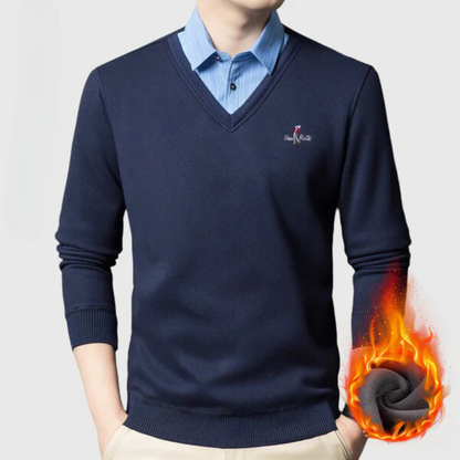 Camisa Térmica Casual de Hombre con Mangas Largas