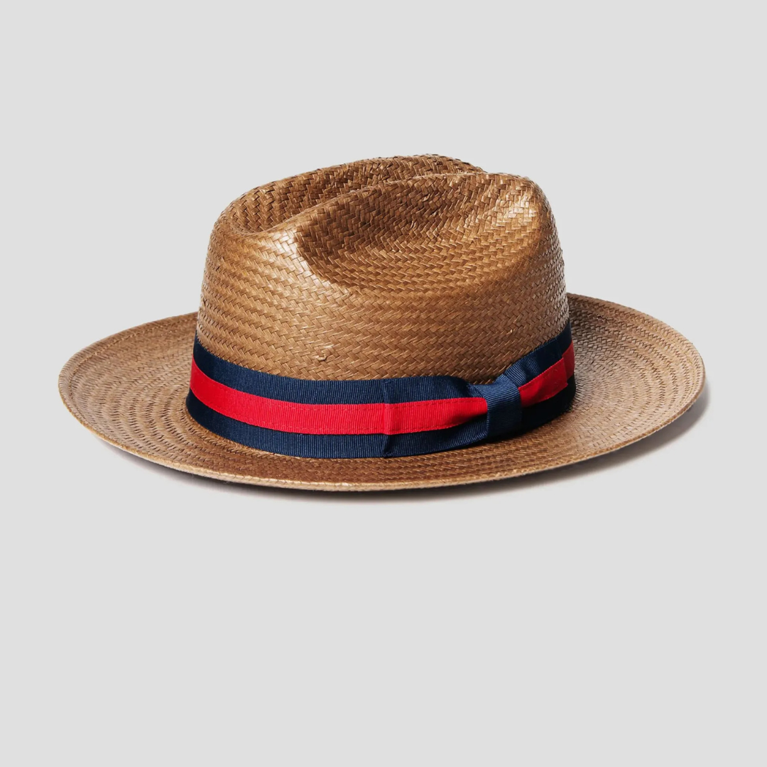 Sombrero de Paja Tejido con Cinta Decorativa Ideal para un Look Casual