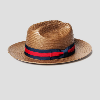 Sombrero de Paja Tejido con Cinta Decorativa Ideal para un Look Casual