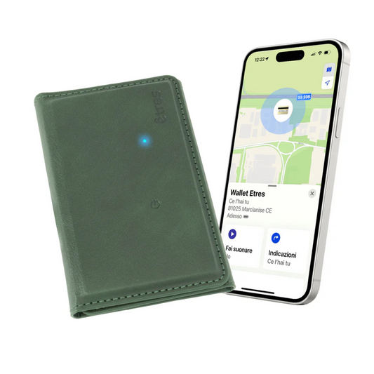 Billetera con tecnología de seguimiento