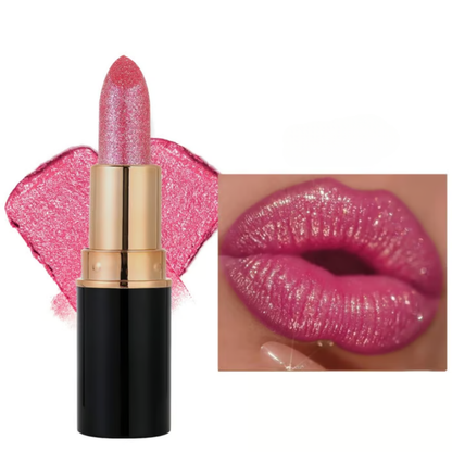 Barra Labial con Brillo de Labios de Diamante Resistente al Agua y con Purpurina (OFERTA 2X1)
