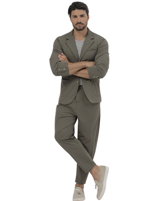 Conjunto de Chaqueta y Pantalón para Hombre de Estilo Casual