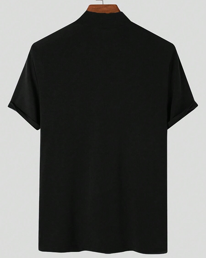 Camiseta de Hombre con Cuello y Corte Entallado