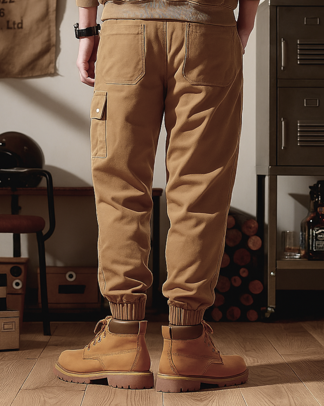 Pantalones con Cintura y Tobillos Elásticos para Hombre
