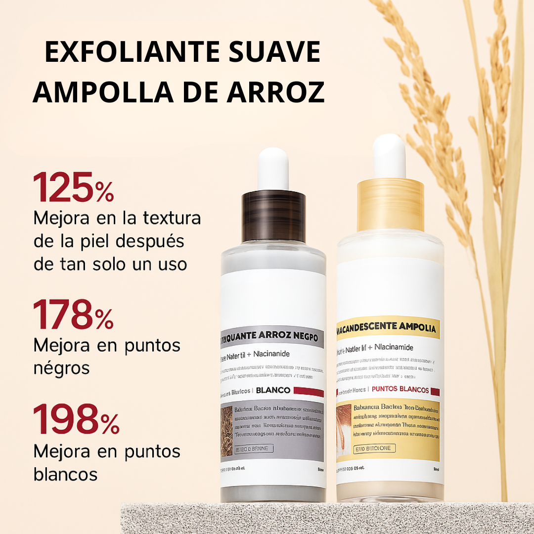 Suero Facial de Arroz para Exfoliación Suave y Luminosidad Natural (OFERTA 2X1)
