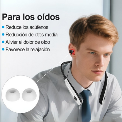Tapones para Tinnitus con Luz Roja Terapéutica