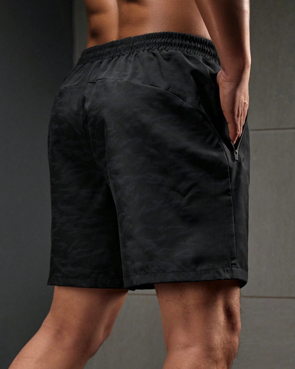 Pantalones cortos deportivos con cordón ajustable para hombre
