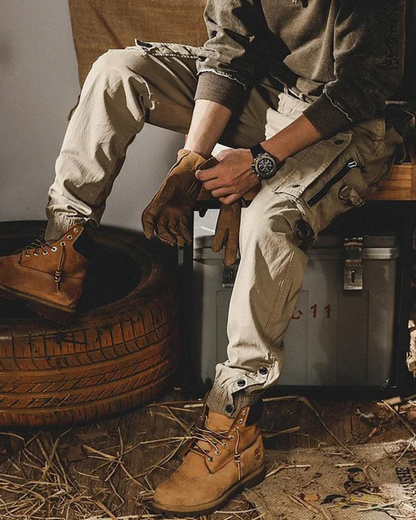 Pantalón Cargo con Múltiples Bolsillos Para Hombre