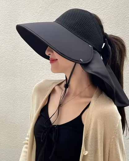Sombrero de Ala Ancha con Lazo Elegante para Días Soleados