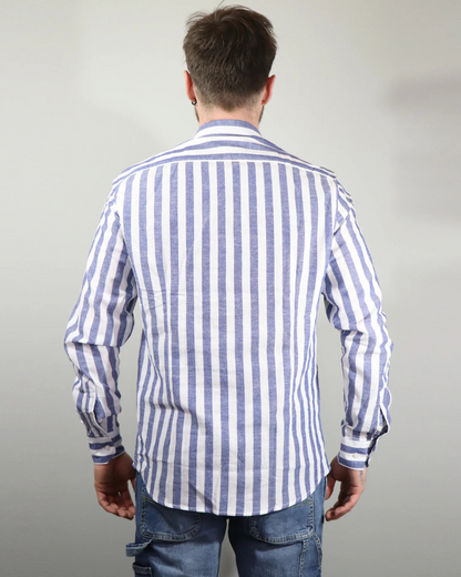 Camisa de Rayas Casuales para un Estilo Único y Sofisticado para Hombres