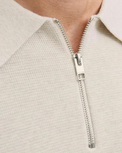 Jersey de Cuello Polo con Cremallera Para Hombre
