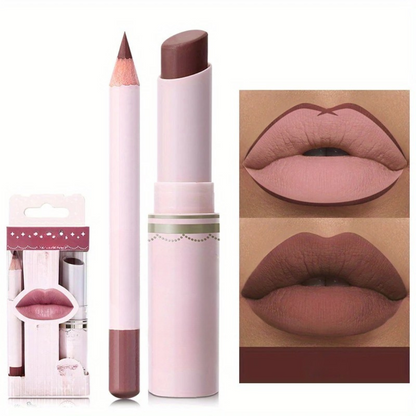 Set de Lápiz Labial y Delineador de Labios (OFERTA 2X1)