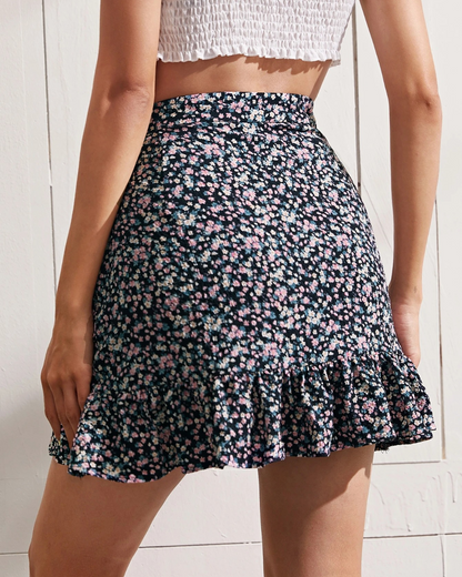 Falda Corta con Short de Estampado Floral (OFERTA 2X1)