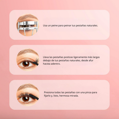 Extensión de Pestañas con Adhesivo Invisible (OFERTA 2X1)