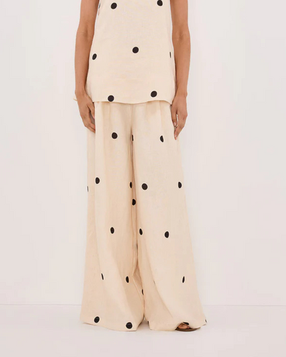 Conjunto de Top y Pantalón de Lunares para Mujer