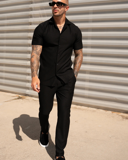 Conjunto Casual de Camiseta Manga Corta y Pantalón para Hombre