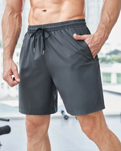 Pantalones cortos deportivos con cordón ajustable para hombre