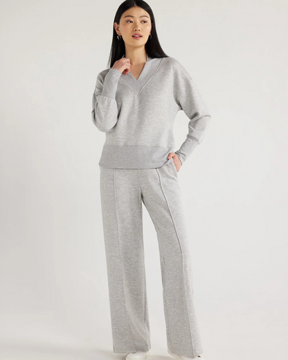 Conjunto Deportivo de Camisa Holgada y Pantalón Ancho para Mujer