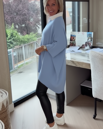 Suéter casual con mangas decoradas y estilo holgado