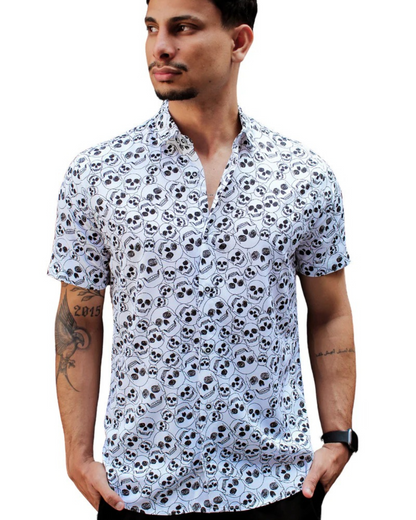 Camisa de Manga Corta con Estampado para Hombre
