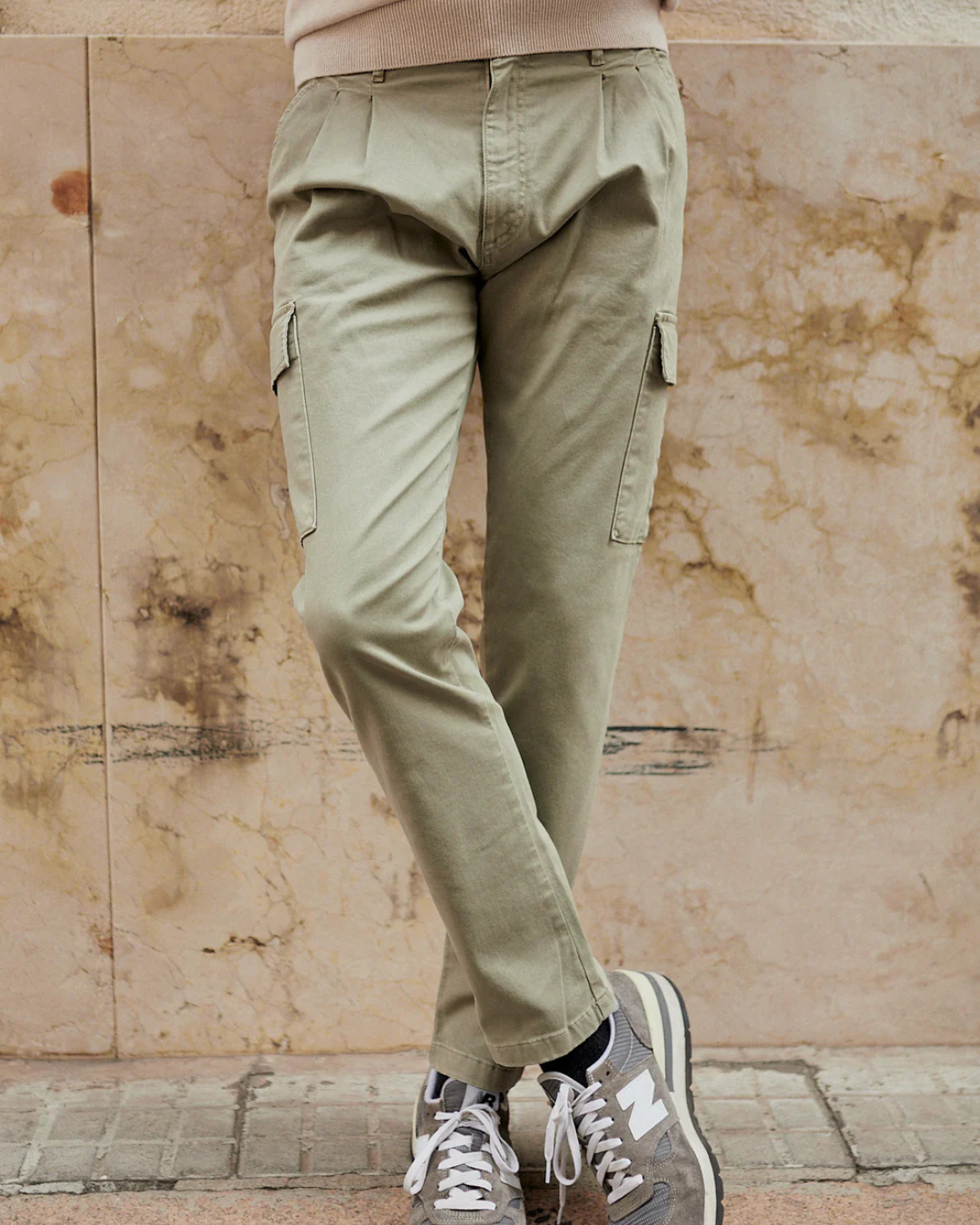 Pantalón Cargo de Lino y Algodón para Hombre