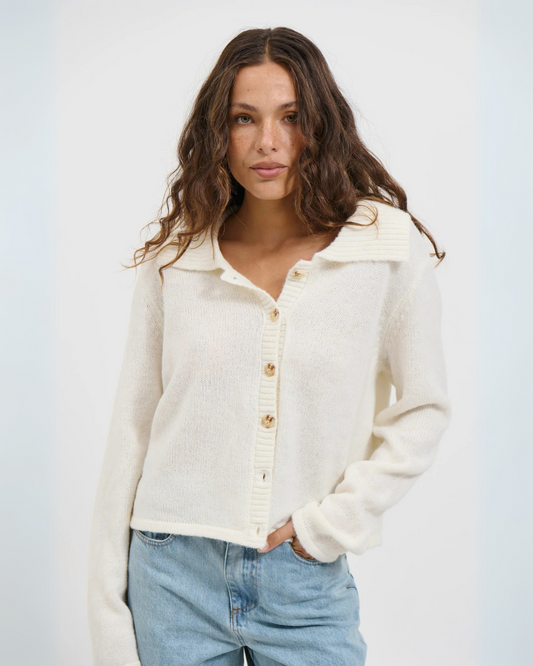Cárdigan de Punto Suave con Botones y Cuello Oversized