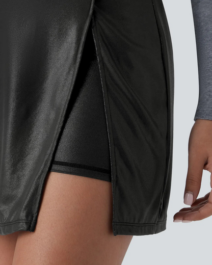 Falda Corta con Short y Bolsillo Interno