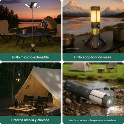 Lampara de Camping Recargable y Resistente al Agua