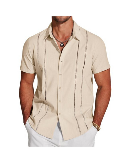 Camisa Guayabera de Lino Cubano para Hombre Frescura y Estilo Atemporal