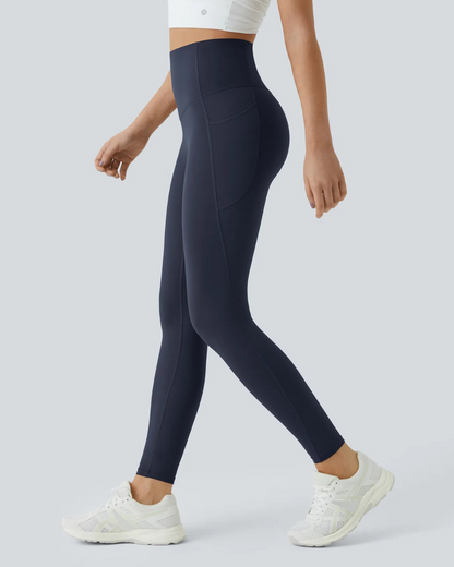 Leggings Moldeadores con Cintura Alta, Control Abdominal y Bolsillos Laterales para Entrenamiento