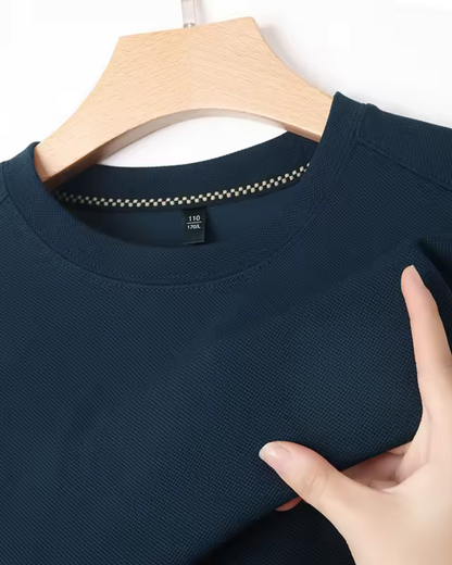 Jersey Manga Larga Elegante de Tejido Elástico para Hombre