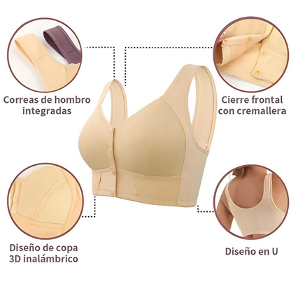 Sujetador Transpirable Con Cierre Frontal Para Personas Mayores (OFERTA 2X1 GRATIS)