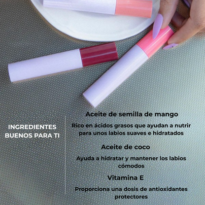Tinte Labial con Color Brillante y Acabado Mate de Larga Duración (OFERTA 2X1)