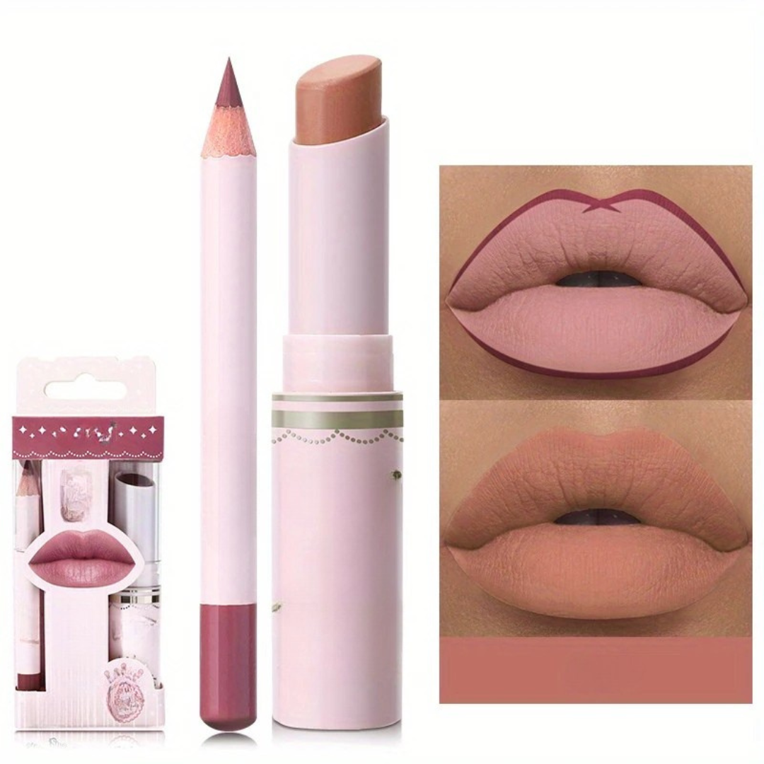 Set de Lápiz Labial y Delineador de Labios (OFERTA 2X1)