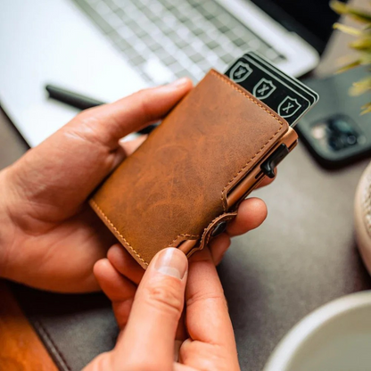 Billetera de Lujo con Protección RFID y Diseño Compacto