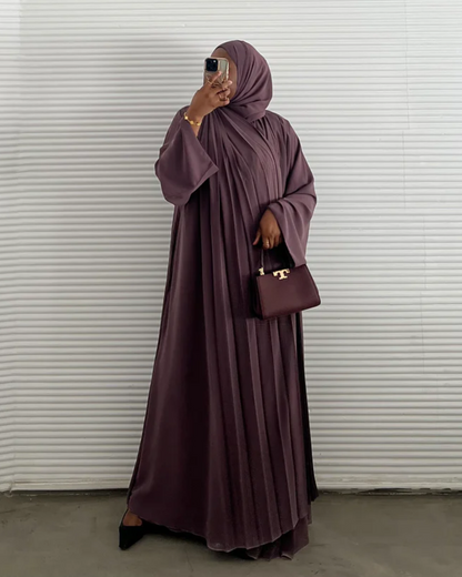 Vestido Abaya Fluido con Bolsillos Laterales