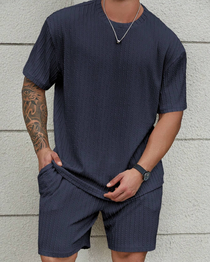 Conjunto Casual de Camiseta Manga Corta y Short para Hombre