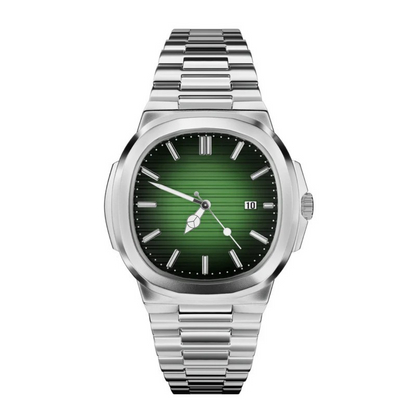 Reloj de Acero Inoxidable con Esfera Negra y Diseño Elegante para Hombre