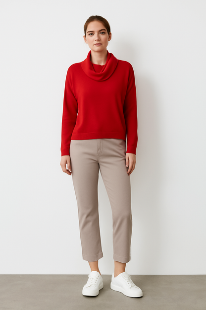 Pantalón  palazzo  con bolsillos laterales con cremallera