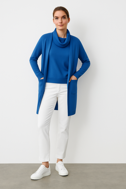 Pantalón  palazzo  con bolsillos laterales con cremallera