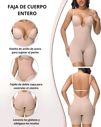 Faja Reductora de Cuerpo Entero con Escote en U