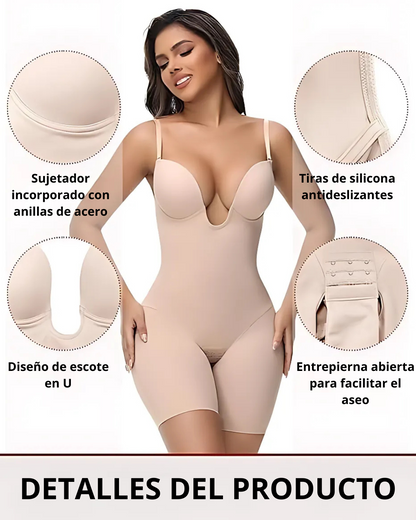 Faja Reductora de Cuerpo Entero con Escote en U