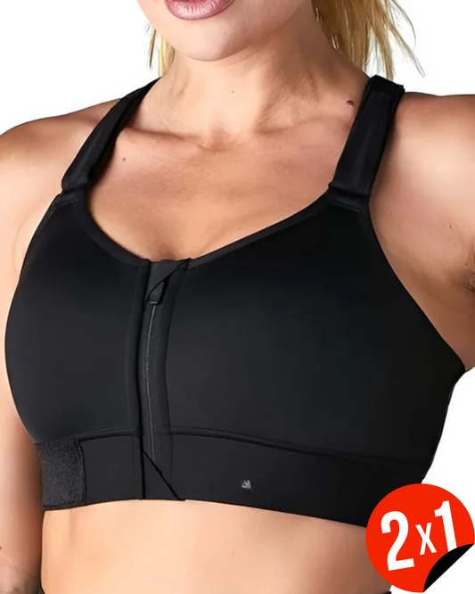 Sujetador deportivo con cierre frontal para una sujeción máxima (OFERTA 2X1)